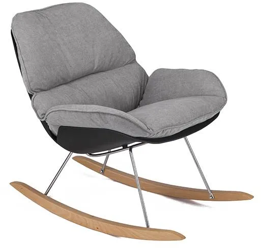 Milano gyngestol med gråt stof